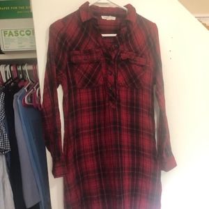 Plaid Shirt Dress